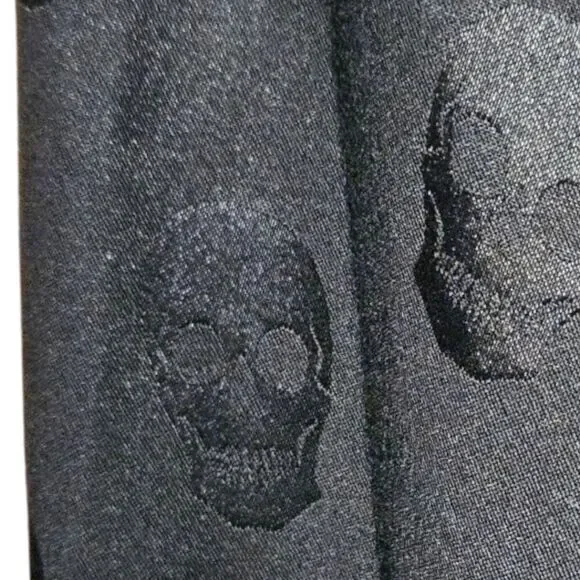 TORRID Plus Size Black Skull Jacquard Surplice Top - Picture 13 of 16